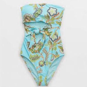 American Eagle Floral Cutout One-Piece Swimsuit